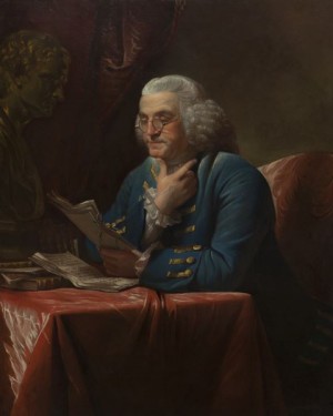 Portrait Of Benjamin Franklin by David MARTIN