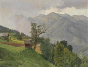 Evening On The Hillside by Hans FRANK