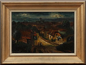 Mörk Stadsvy by Isidore Marie PEYRET - auction artwork with signature