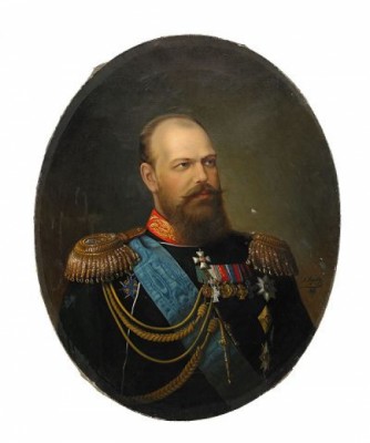 Portrait Of Emperor Alexander Iii by Nikolai Timofeevich BOGATSKY - auction artwork with signature