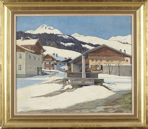 Partie Von Lermoos Mit Grubigstein by Johannes SCHÜTZ - auction artwork with signature