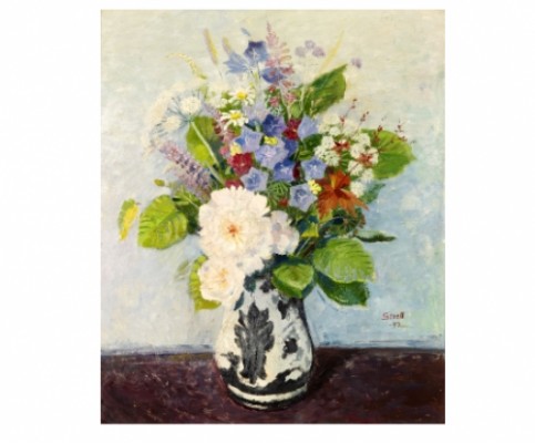 Stilleben Med Sommarblomster by Greta GERELL