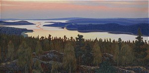 Sommarkväll över Glafsfjorden - Värmland by Hilding WERNER