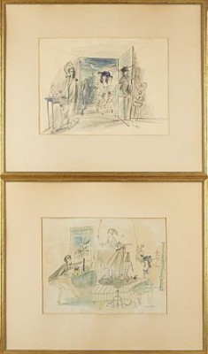 (2) Interiörer by Bele BACHEM - auction artwork with signature