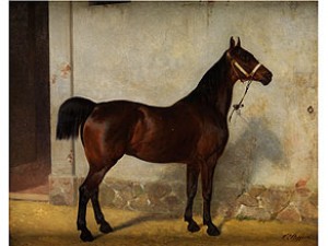 Pferdeportrait by Carl Constantin STEFFECK - auction artwork with signature