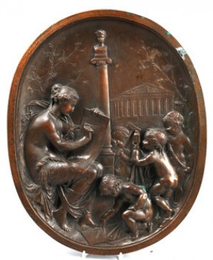 (2) Allegorier över Konsterna by Jean-Baptiste GERMAIN - auction artwork with signature