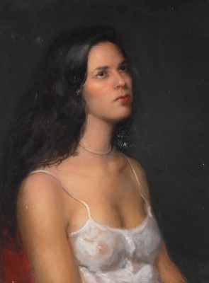 Portrait Of A Young Girl by Eric KUNDE - auction artwork with signature