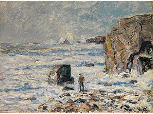 Einsamer Mann An Bretonischer Küste by Maxime MAUFRA - auction artwork with signature