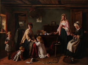 Interiör Med Kvinnor Och Barn by George Augustus FREEZOR