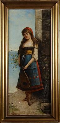 Mädschen Venezia by Julius KAHRER - auction artwork with signature