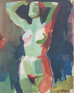 Nakenstudie by Stig ALYHR - auction artwork with signature