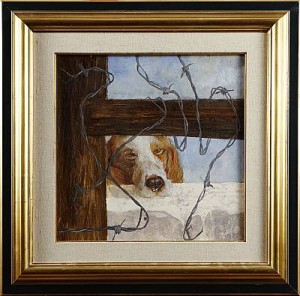 Hund Vid Stängsel by Maria CARRERA