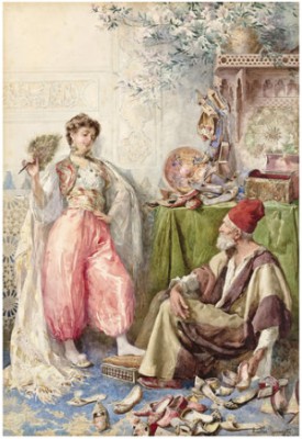 The Harem's Cobbler by Amedeo SIMONETTI - auction artwork with signature
