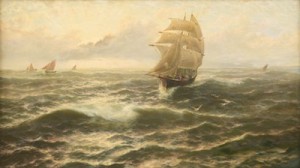 Breezy Morning Off Whitby by Thomas Rose MILES