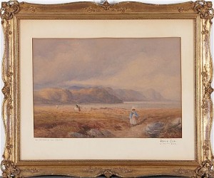 The Estuary Of The Conway by David The Elder COX - auction artwork with signature