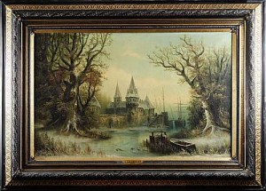 Landskap Med Borg by A. MAJEWSKI - auction artwork with signature