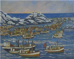 Lofotfiskerne Drar Ut by Axel REVOLD