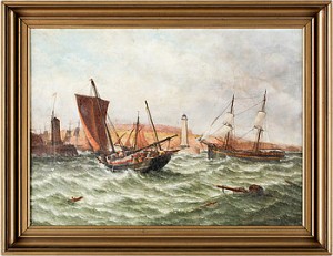 Cumberland From The Sea by Stuart Henry BELL - auction artwork with signature