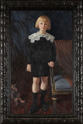Gosse Med Liten Leksaksapa by Natanel BESKOW - auction artwork with signature