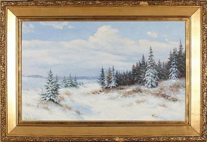 Vinterlandskap by Thure LINDH - auction artwork with signature