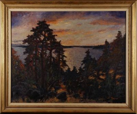 Skärgårdsmotiv Med Tallar by Frans GARD