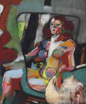 Seated Nude by Arthur Beecher CARLES