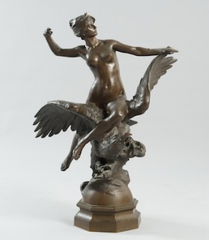 Diana Riding On An Eagle by Georges Marie Valentin BAREAU