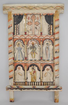 A Hand Painted Retable On A