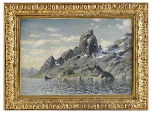 Fjordlandskap by Einar FROM - auction artwork with signature