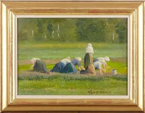 Arbetande Kullor I Rättvik by Folke WETZDORFF - auction artwork with signature