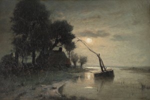 Full Moon Landscape by Isidore MEYERS