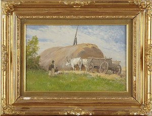 Kor Med Vagn by Hermann REISZ - auction artwork with signature
