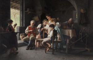 The Farmer's Family by Giovanni Battista TORRIGLIA - auction artwork with signature