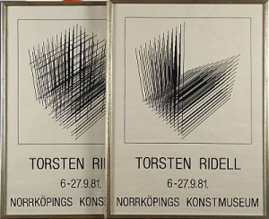 Utställningsaffischer, 2 St, Norrköpings Konstmuseum 1981 by Torsten RIDELL