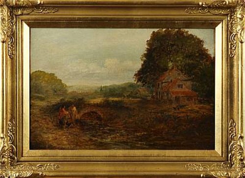 Engelskt Landskap by Richard ELMORE - auction artwork with signature