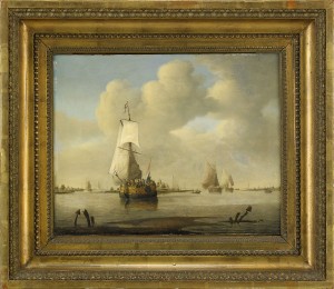 (2) Berg-op-zoom 1754 - Middelbourg 1805 Marinmotiv Med Holländska Segelskutor by David KLEYNE
