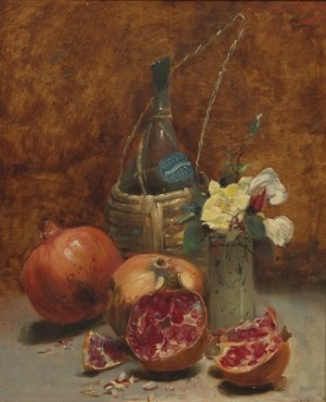 Still Life With Pomegranates by Elizabeth PILLARD - auction artwork with signature