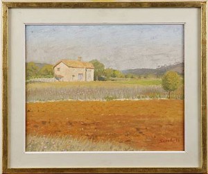 Sommarlandskap Med Hus by Greta GERELL