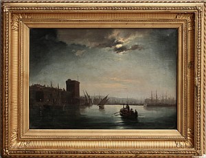 Natt I Hamnen I Marseille by Carl Ludwig BILLE