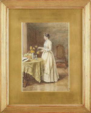 Interiör Med Kvinna by George Goodwin The Elder KILBURNE - auction artwork with signature