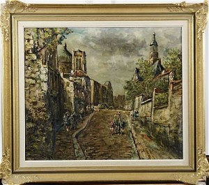 Rue Clovis by Raymond BESSE - auction artwork with signature