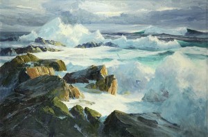 Crashing Surf by Doris Winchell BAKER - auction artwork with signature