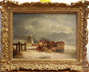 Vinterbild Med Figurer by Theodor Joseph HAGEN - auction artwork with signature