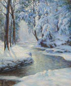 Stream In A Snowy Landscape by Walter Launt PALMER