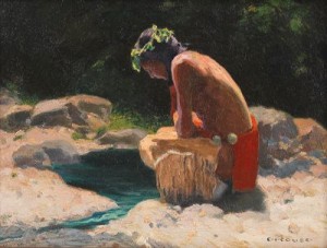 Figure By A Stream by Eanger Irving COUSE