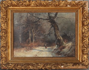 Kvinna I Vinterlandskap by Nanny BRUZELIUS - auction artwork with signature