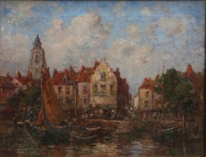 Holländskt Kanalmotiv by Jacob Henricus MARIS
