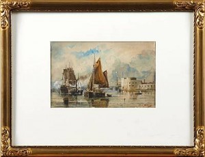 Infrysta Båtar by William Edward ATKINS - auction artwork with signature