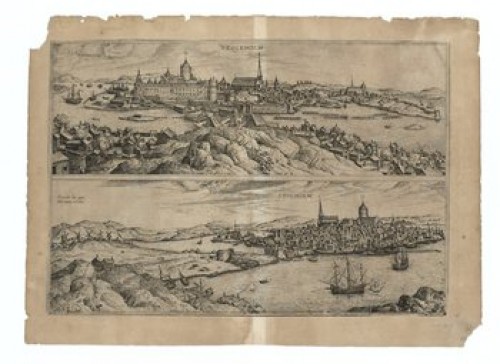 Stockholm, Ur Civitates Orbis Terrarum by Frans HOGENBERG - auction artwork with signature