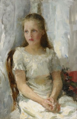 Sittande Ung Flicka by Laurits TUXEN